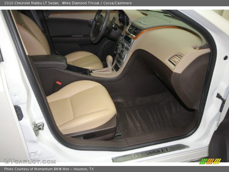 White Diamond Tricoat / Cocoa/Cashmere 2010 Chevrolet Malibu LT Sedan