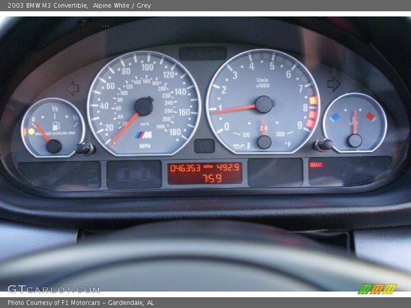 Alpine White / Grey 2003 BMW M3 Convertible
