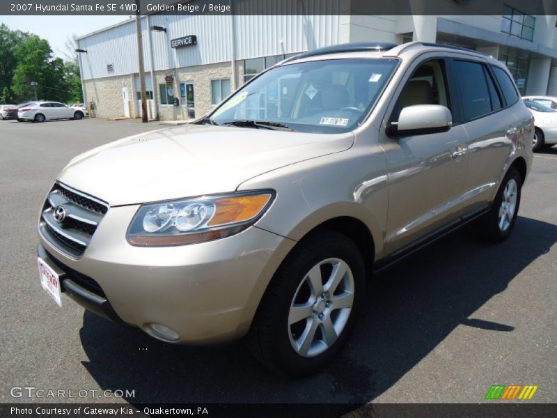 Golden Beige / Beige 2007 Hyundai Santa Fe SE 4WD