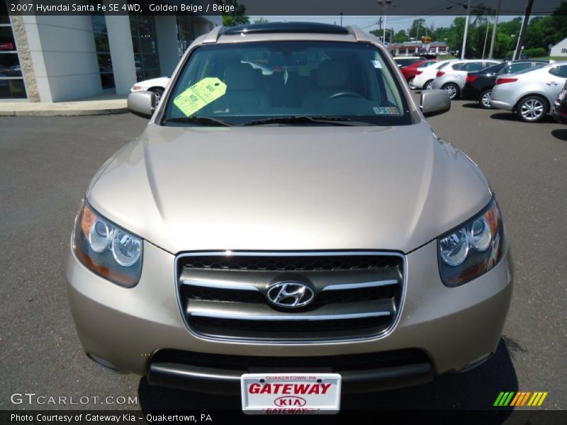 Golden Beige / Beige 2007 Hyundai Santa Fe SE 4WD