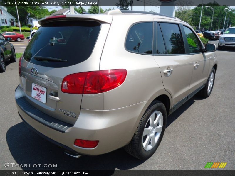 Golden Beige / Beige 2007 Hyundai Santa Fe SE 4WD