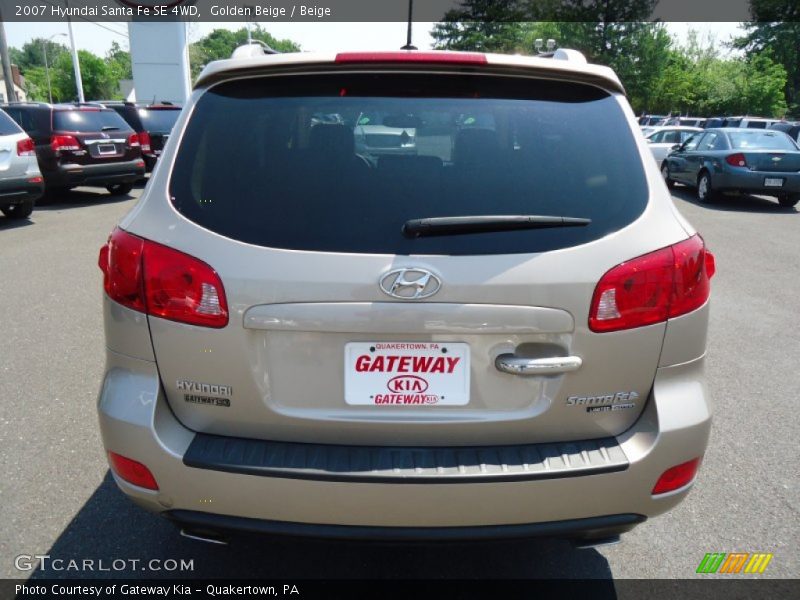 Golden Beige / Beige 2007 Hyundai Santa Fe SE 4WD