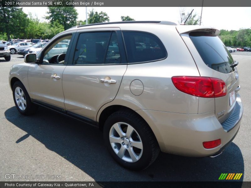 Golden Beige / Beige 2007 Hyundai Santa Fe SE 4WD