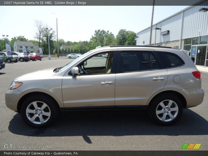 Golden Beige / Beige 2007 Hyundai Santa Fe SE 4WD