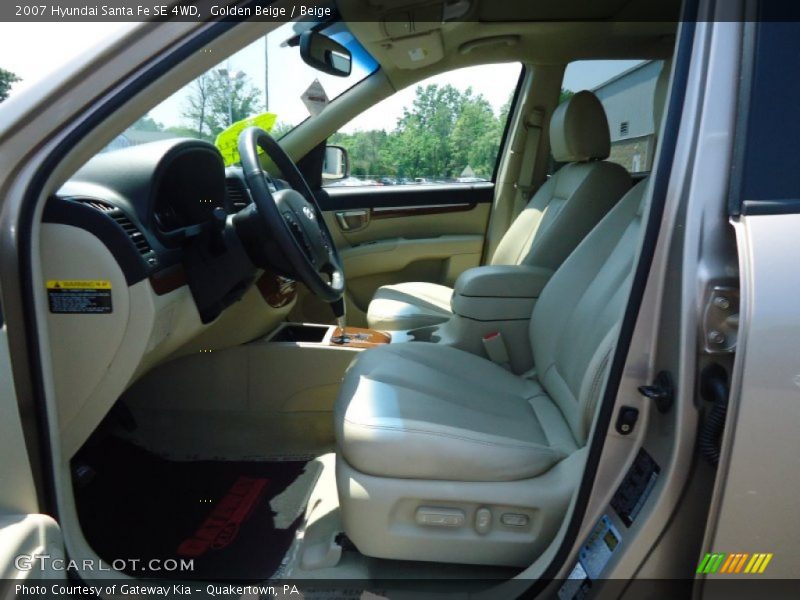 Golden Beige / Beige 2007 Hyundai Santa Fe SE 4WD