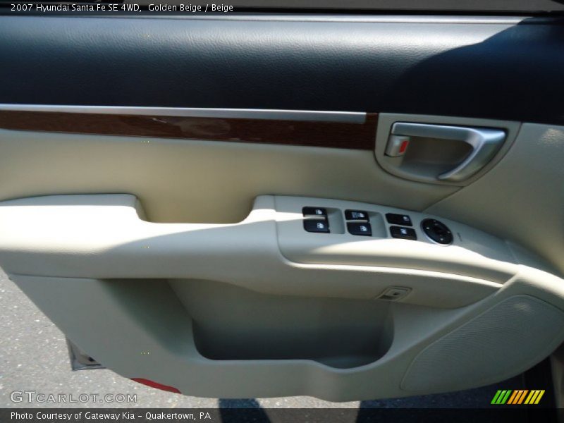 Golden Beige / Beige 2007 Hyundai Santa Fe SE 4WD