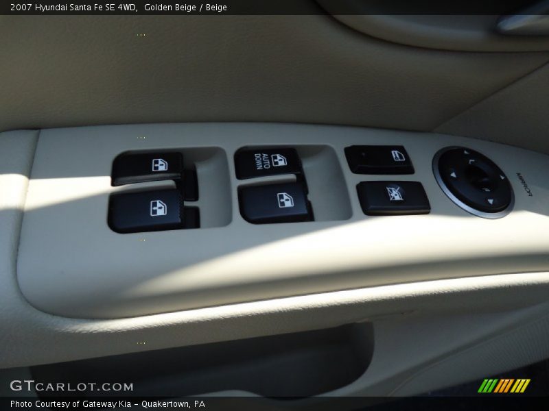 Golden Beige / Beige 2007 Hyundai Santa Fe SE 4WD