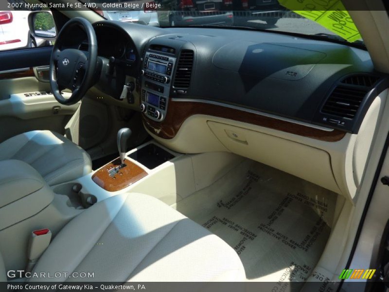 Golden Beige / Beige 2007 Hyundai Santa Fe SE 4WD