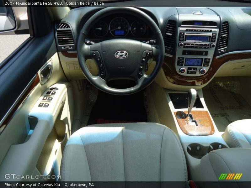 Golden Beige / Beige 2007 Hyundai Santa Fe SE 4WD