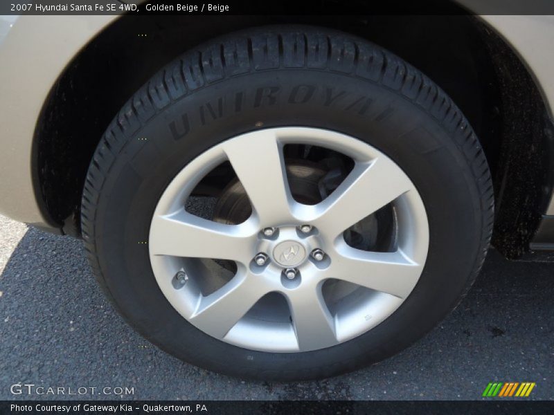 Golden Beige / Beige 2007 Hyundai Santa Fe SE 4WD