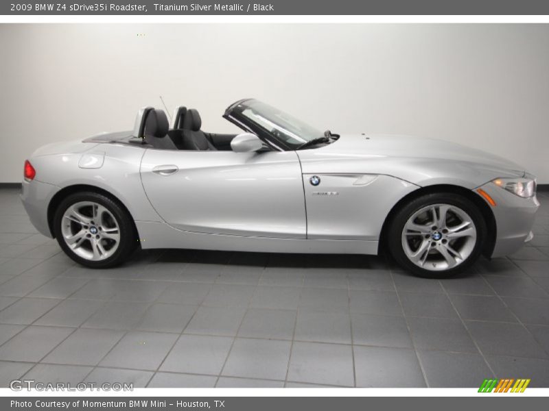 Titanium Silver Metallic / Black 2009 BMW Z4 sDrive35i Roadster