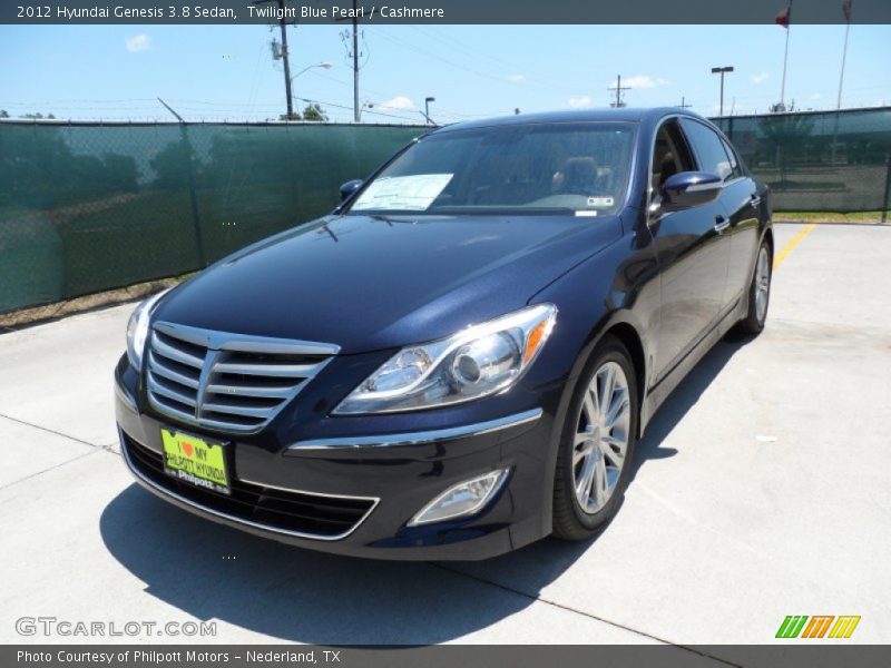 Twilight Blue Pearl / Cashmere 2012 Hyundai Genesis 3.8 Sedan
