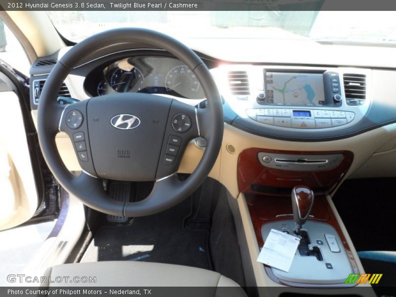 Twilight Blue Pearl / Cashmere 2012 Hyundai Genesis 3.8 Sedan