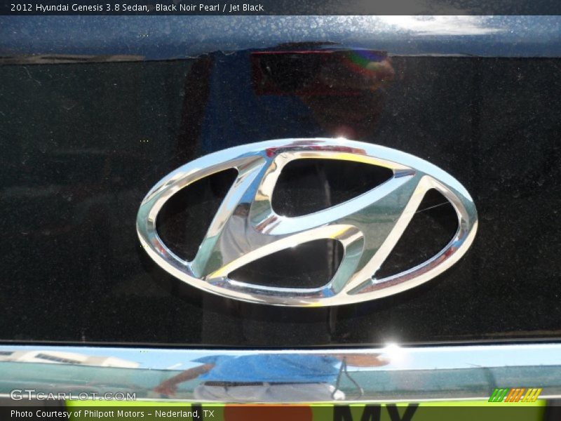 Black Noir Pearl / Jet Black 2012 Hyundai Genesis 3.8 Sedan