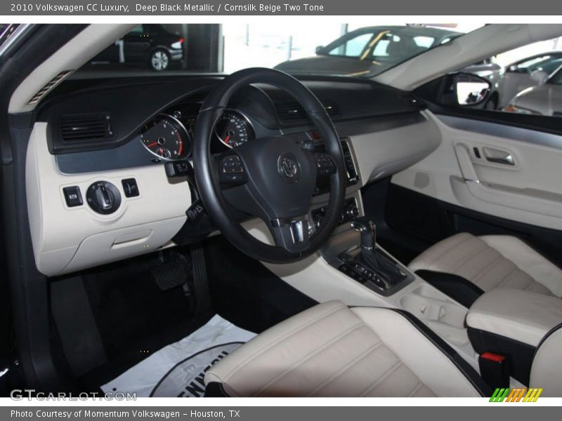 Deep Black Metallic / Cornsilk Beige Two Tone 2010 Volkswagen CC Luxury