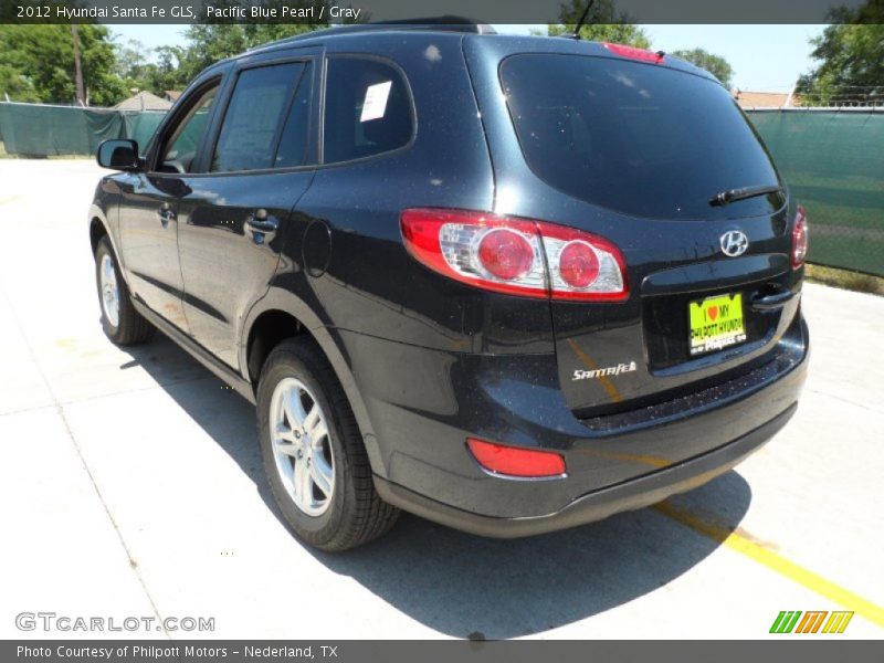 Pacific Blue Pearl / Gray 2012 Hyundai Santa Fe GLS