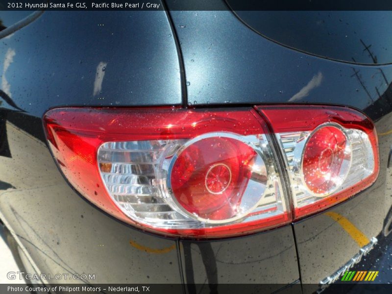 Pacific Blue Pearl / Gray 2012 Hyundai Santa Fe GLS
