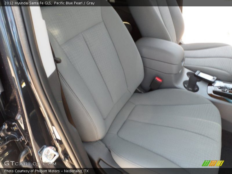 Pacific Blue Pearl / Gray 2012 Hyundai Santa Fe GLS