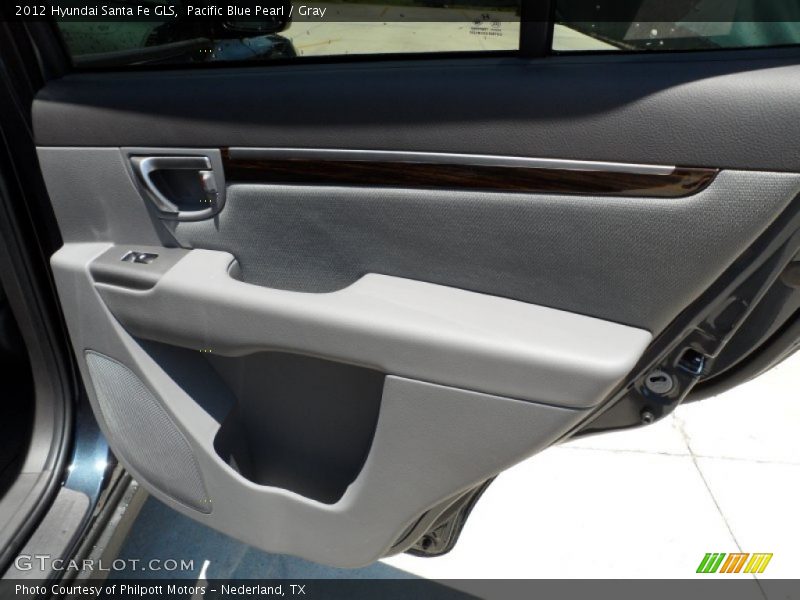Pacific Blue Pearl / Gray 2012 Hyundai Santa Fe GLS