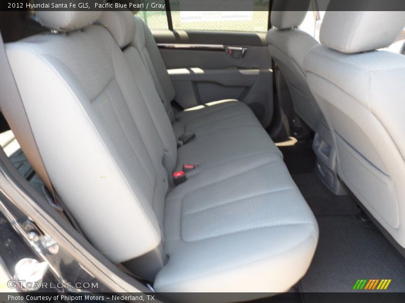 Pacific Blue Pearl / Gray 2012 Hyundai Santa Fe GLS