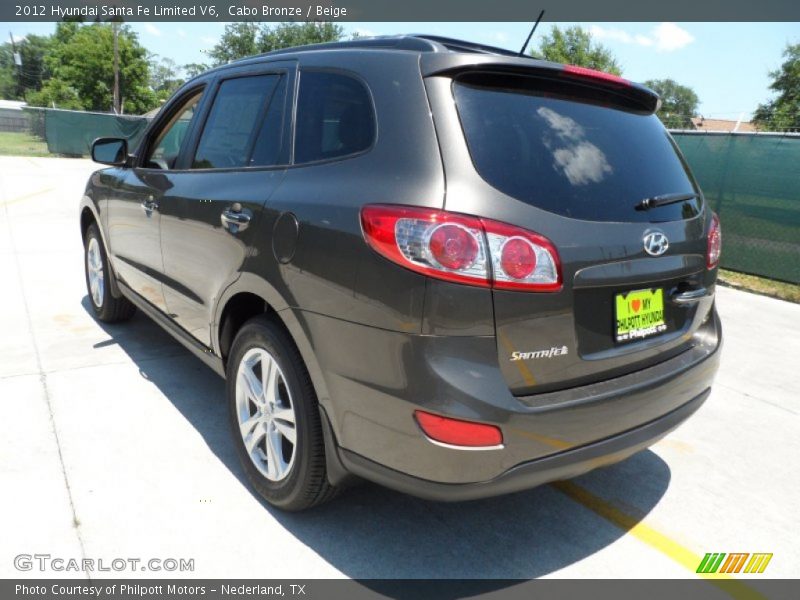 Cabo Bronze / Beige 2012 Hyundai Santa Fe Limited V6