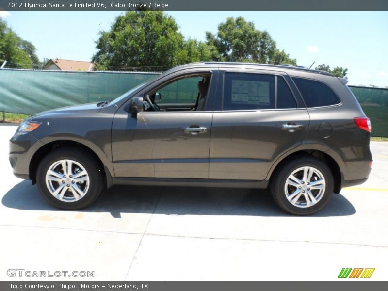 Cabo Bronze / Beige 2012 Hyundai Santa Fe Limited V6