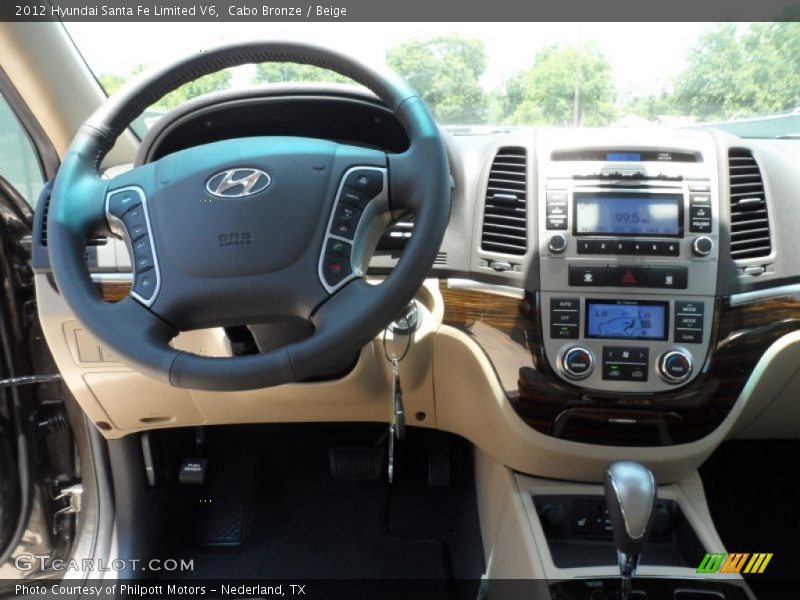 Cabo Bronze / Beige 2012 Hyundai Santa Fe Limited V6