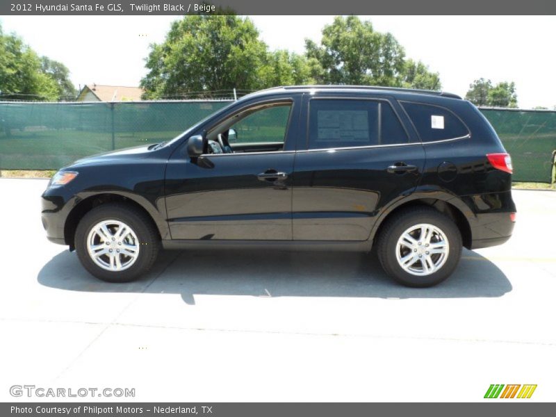 Twilight Black / Beige 2012 Hyundai Santa Fe GLS