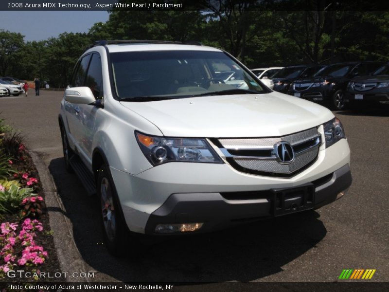 Aspen White Pearl / Parchment 2008 Acura MDX Technology