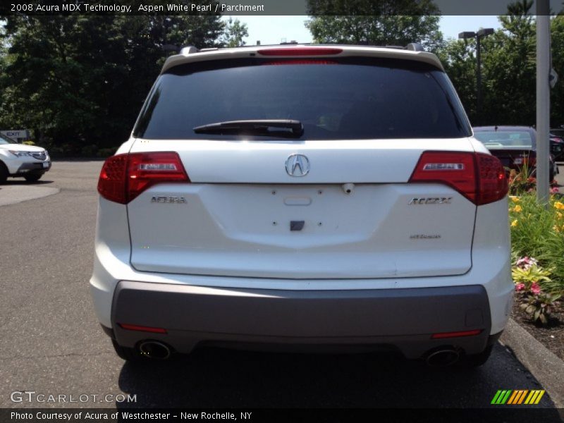 Aspen White Pearl / Parchment 2008 Acura MDX Technology