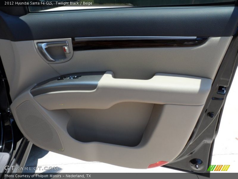 Twilight Black / Beige 2012 Hyundai Santa Fe GLS