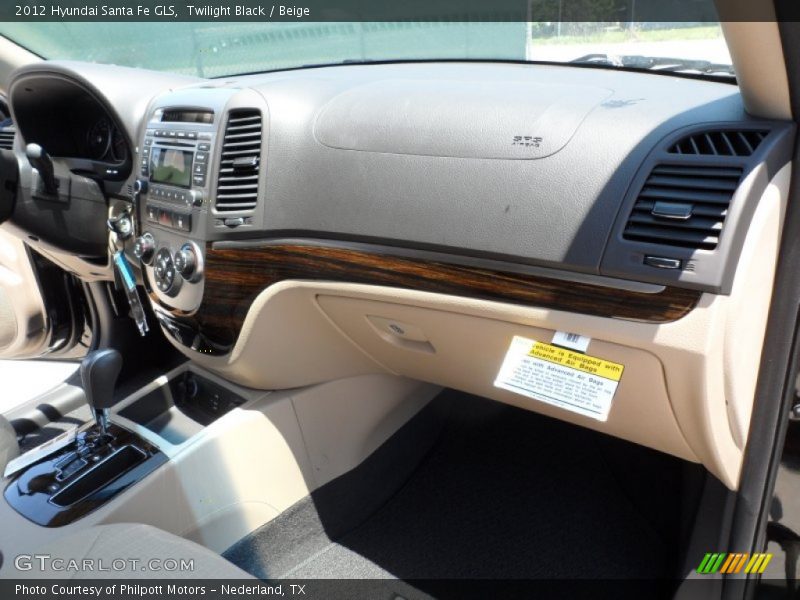 Twilight Black / Beige 2012 Hyundai Santa Fe GLS