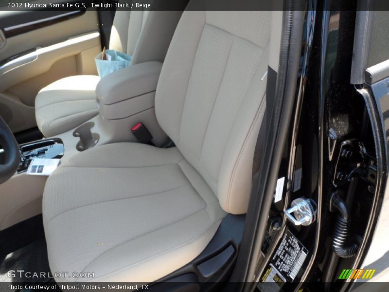 Twilight Black / Beige 2012 Hyundai Santa Fe GLS