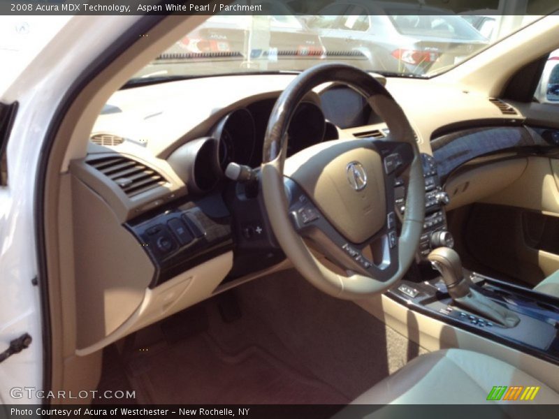 Aspen White Pearl / Parchment 2008 Acura MDX Technology