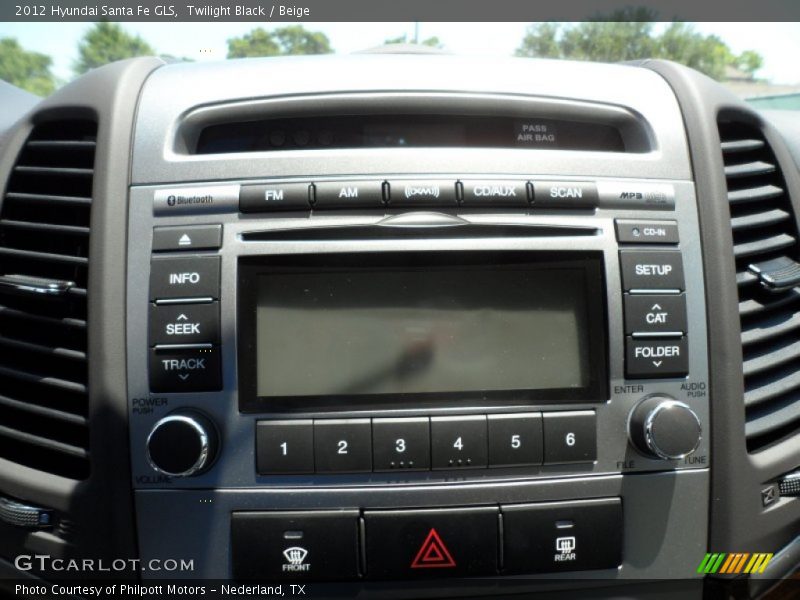 Twilight Black / Beige 2012 Hyundai Santa Fe GLS