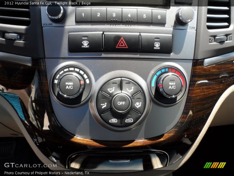 Twilight Black / Beige 2012 Hyundai Santa Fe GLS