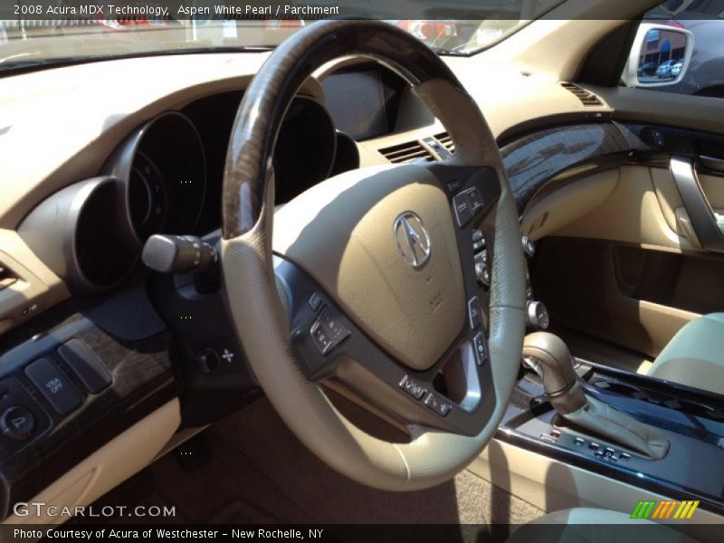 Aspen White Pearl / Parchment 2008 Acura MDX Technology