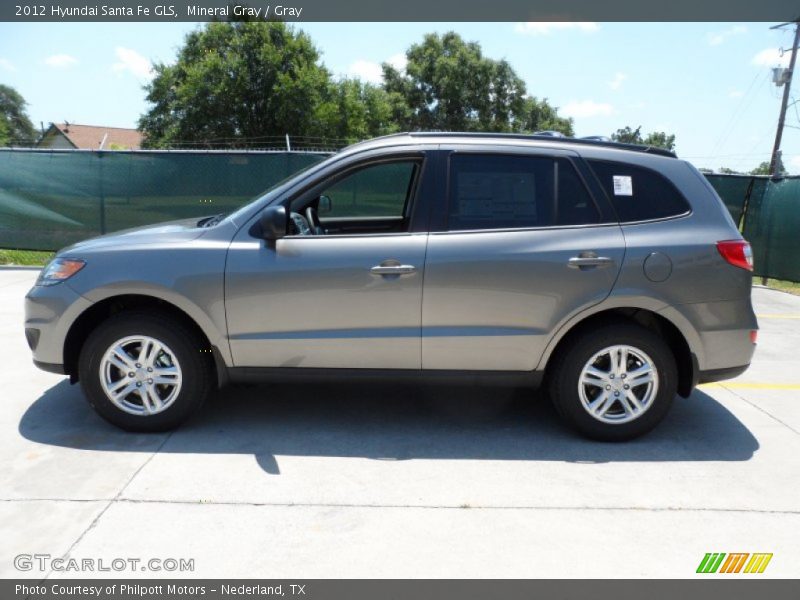 Mineral Gray / Gray 2012 Hyundai Santa Fe GLS