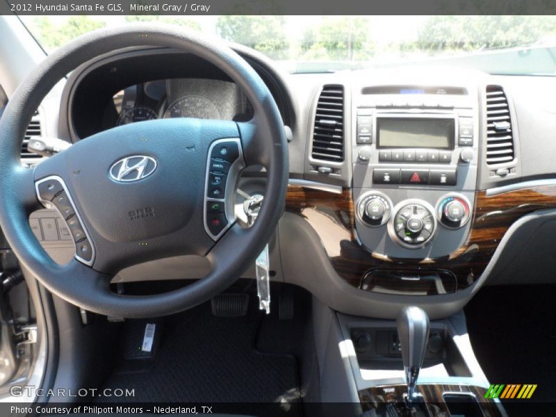 Mineral Gray / Gray 2012 Hyundai Santa Fe GLS