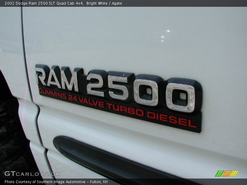 Bright White / Agate 2002 Dodge Ram 2500 SLT Quad Cab 4x4
