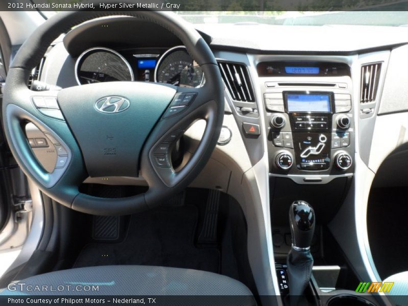 Hyper Silver Metallic / Gray 2012 Hyundai Sonata Hybrid
