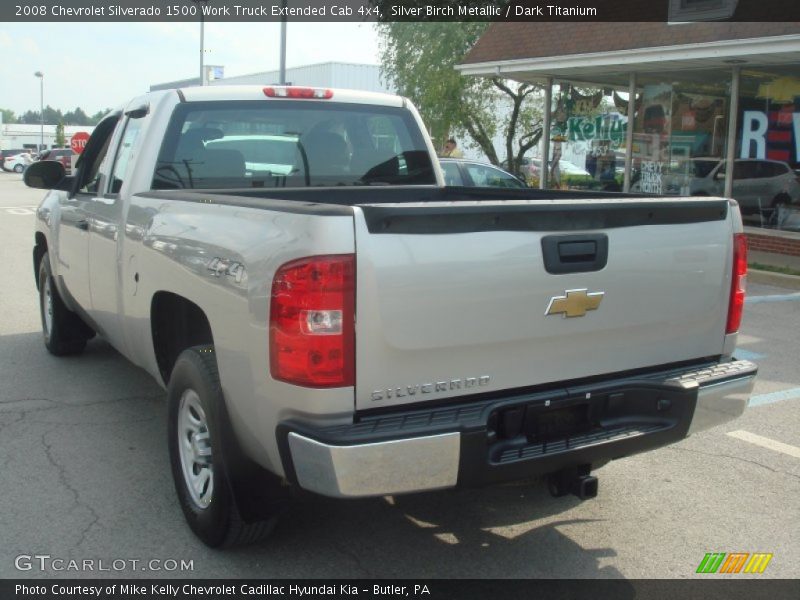 Silver Birch Metallic / Dark Titanium 2008 Chevrolet Silverado 1500 Work Truck Extended Cab 4x4