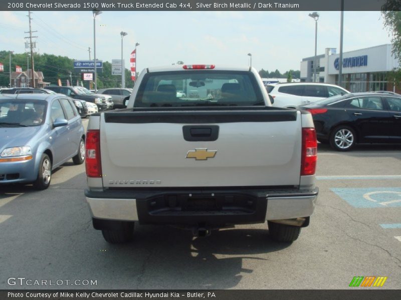 Silver Birch Metallic / Dark Titanium 2008 Chevrolet Silverado 1500 Work Truck Extended Cab 4x4