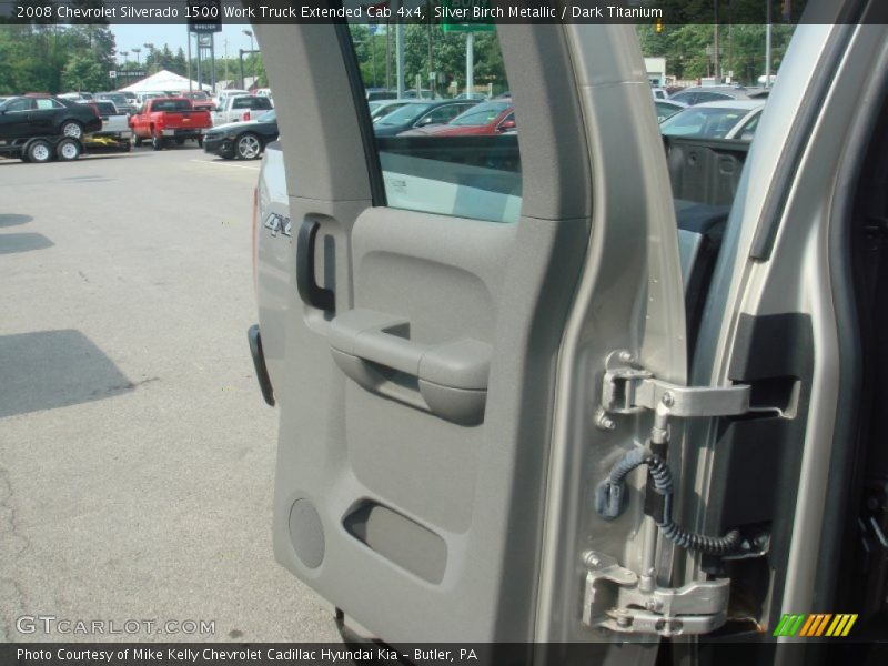 Silver Birch Metallic / Dark Titanium 2008 Chevrolet Silverado 1500 Work Truck Extended Cab 4x4