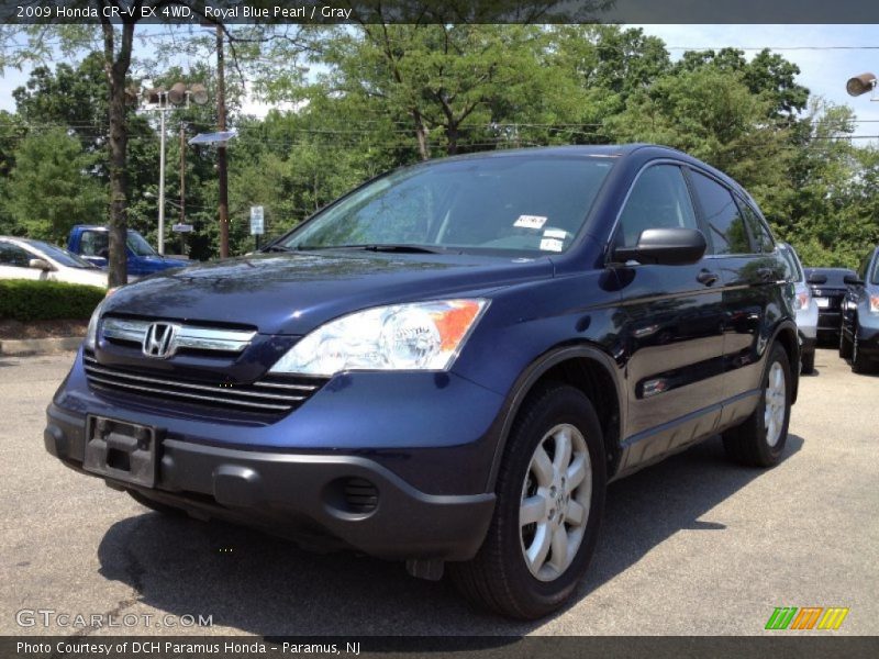 Royal Blue Pearl / Gray 2009 Honda CR-V EX 4WD