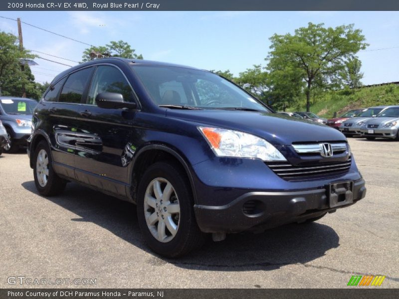 Royal Blue Pearl / Gray 2009 Honda CR-V EX 4WD