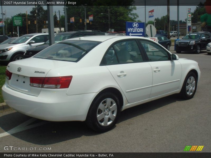 Arctic White / Beige 2007 Hyundai Sonata GLS