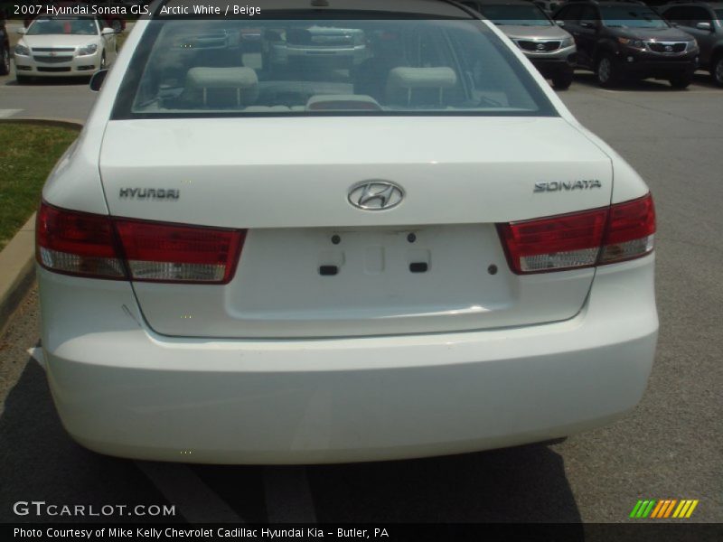 Arctic White / Beige 2007 Hyundai Sonata GLS