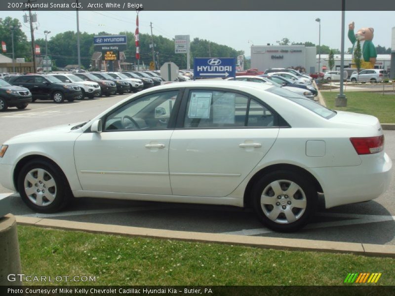 Arctic White / Beige 2007 Hyundai Sonata GLS