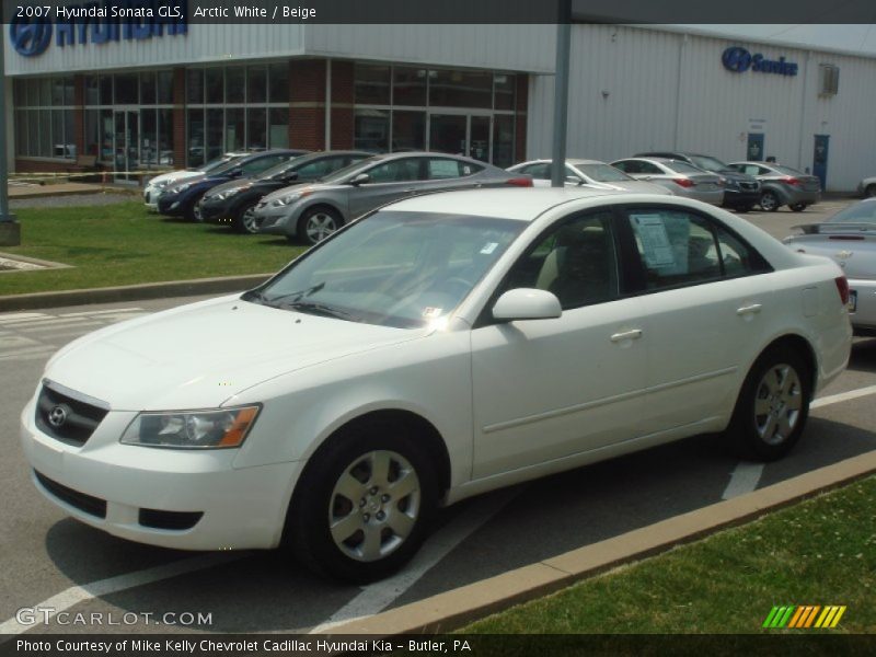 Arctic White / Beige 2007 Hyundai Sonata GLS